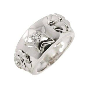 CHANEL Three Symbols Diamond Ring 18K WG 750 size4.5(US) 90279774